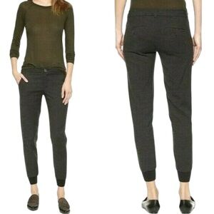 Vince Charcoal Gray Wool Blend Rib Cuff Tapered Jogger Pants 30